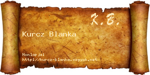 Kurcz Blanka névjegykártya